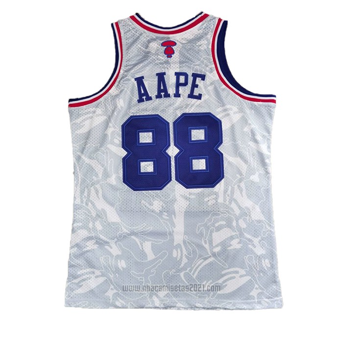 Camiseta All Star 1988 AAPE x Mitchell & Ness Blanco